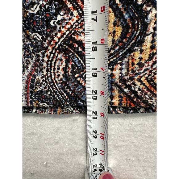 J. Jill Skirt Womens Small Ponte Pencil Mini Paisley Abstract Multicolor Stretch - Picture 3 of 5